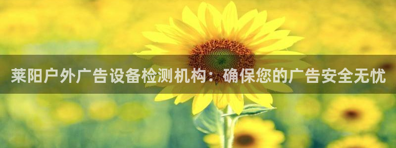 杏宇平台代理怎么样可靠吗：莱阳户外广告设备检测机构：确保您的广告安全无忧